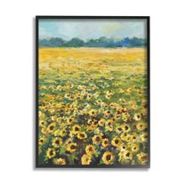 Stupell Industries Country Sunflower Field Yellow Floral Meadow Landscape, 16 x 20, Design by Allayn Stevens