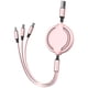 thumbnail image 1 of Cable De Carga Retráctil 3 En 1 Compatible Con Ios Cable Micro Usb Tipo C Cable De Sincronización De Datos De Carga Rápida Eigraketly EL017844-02, 1 of 5