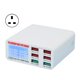 thumbnail image 1 of Cargador de pared USB múltiple QC3.0, adaptador USB de 6 puertos múltiples, enchufe de alimentación, bloque de carga rápida con pantalla LED, enchufe de Reino Unido de 100 a 240 V, 1 of 5