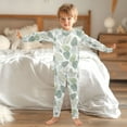 thumbnail image 6 of joogoo Summer Palm Leaf Pajamas Set Long Sleeve Soft Cotton Sleepwear 2 Piece 24M, 6 of 7