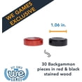 thumbnail image 3 of WE Games Wood Backgammon Pieces with Cloth Pouch - 1.125 inches, 3 of 6