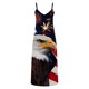 thumbnail image 4 of Puntoco Vestidos Mujer Verano Estilo Verano Mujer Día De La Independencia Impreso Correa De Vacaciones Vestido con Cuello En V, 4 of 4