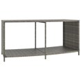 thumbnail image 3 of vidaXL Hot Tub Surround Grey Poly Rattan and Solid Wood Acacia, 3 of 5