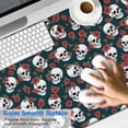 thumbnail image 2 of Long Mouse Pads for Desk,Green Skull Rose Pattern Desk Mats on Top Of Desks, Desk Mouse Pad Extra Large with 3mm Non-Slip Base and Stitched Edge for Gaming,Office,Work,Home 47.3"x23.6", 2 of 6