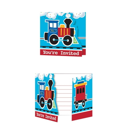 All Aboard Train Invitations, 24 Count