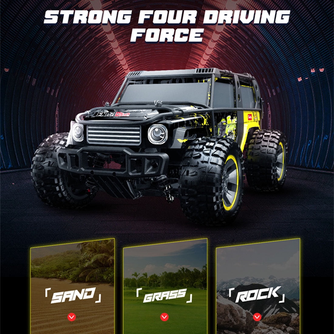 1/10 Scale Brushless High-Speed RC Car, 2.4G 4WD 65KM/H Off-Road Remote Control Climbing Car with Waterproof ESC, RTR Version for Adults