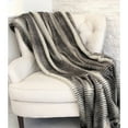 thumbnail image 2 of Plutus 90" x 90" Faux Fur Luxury Throw in Gray and Taupe, 2 of 3