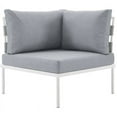 thumbnail image 4 of Modway Fauteuil d'Angle de Patio Extérieur en Aluminium et Tissu, Blanc/gris, 4 of 5