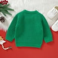 thumbnail image 4 of SUXIAN Christmas Knit Sweater for Toddlers Cozy Holiday Pullover with Classic Soft Yarn Top for Babies Light Green 12-18 Months, 4 of 4