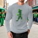 thumbnail image 1 of Amzcrzy - Sudadera Para Hombre, Estilo Informal, Holgada, Elástica, Para Fitness, Para El Hogar, Con Estampado Del Día De San Patricio, Manga Larga Y Cuello Redondo, Color Gris, 5Xl, 1 of 5