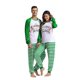 thumbnail image 1 of Pijama a juego de manga larga para hombre y mujer, conjunto de ropa de Navidad, traje de casa con rayas verdes y Rojas, 1 of 4