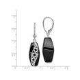 thumbnail image 2 of Black Onyx Dangle Leverback Earrings in Sterling Silver, 2 of 4