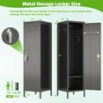 thumbnail image 4 of Metal Lockers with Handle and 2 Pegboard for Home,Gym, School, Office,Garage,Black,15" D x 15" W x 54.45" H,Required Assembly, 4 of 16
