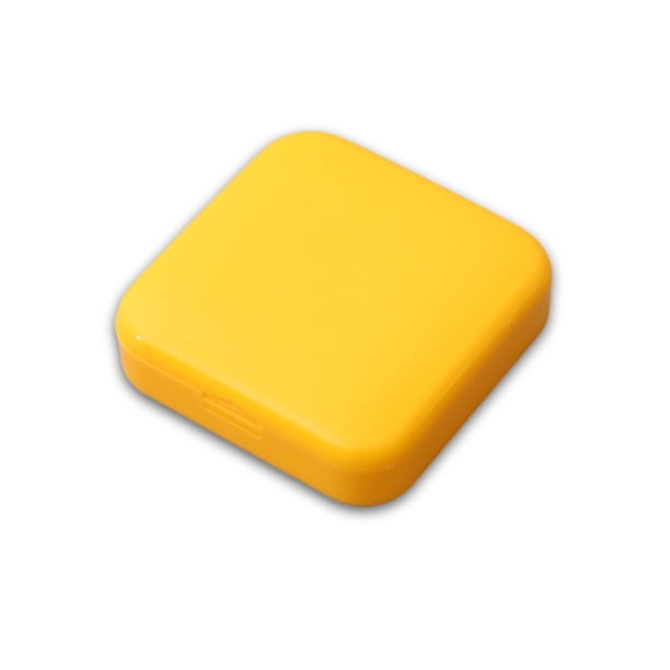 Mini pastillas de píldora 2 rejillas a prueba de polvo píldoras diarias de aceite de pez organizador de aceite caja de embalaje contenedor dispensador gimnasio para bolso de bolso amarillo Speravity HA028260-01