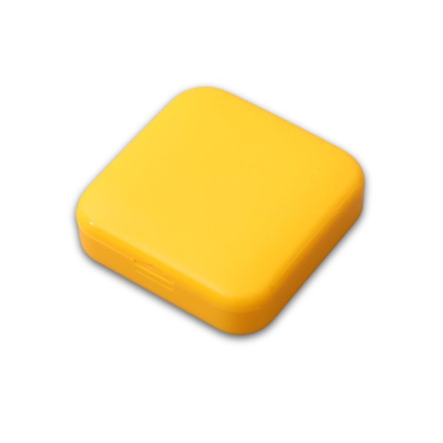Mini pastillas de píldora 2 rejillas a prueba de polvo píldoras diarias de aceite de pez organizador de aceite caja de embalaje contenedor dispensador gimnasio para bolso de bolso amarillo seitruly HA028260-01