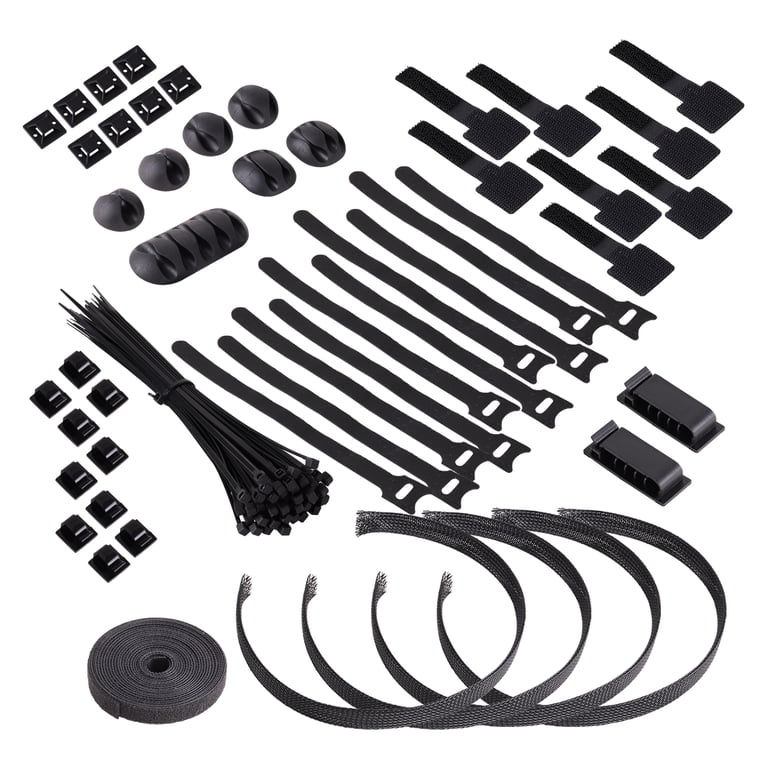 onn Cable Management Kit, 100 Piece Cord Organizer Set photo 7