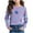Purple, variant on YunPes Girls' Long Sleeved Shirts Colorful T Shirts Round Neck Tops Light T Shirts Loose Pullovers Basic Long Sleeve Tee Shirts
