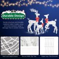 thumbnail image 6 of Ktaxon 3D Lighted Christmas 3-Piece Deer Set Outdoor Yard Decoration LED Lights - Silver, 6 of 7