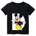 thumbnail image 5 of Camiseta de algodón con combinación de letras y nombre personalizada para niños, camiseta de manga corta con fuente ABCDEF de Disney Mickey Mouse, 5 of 5