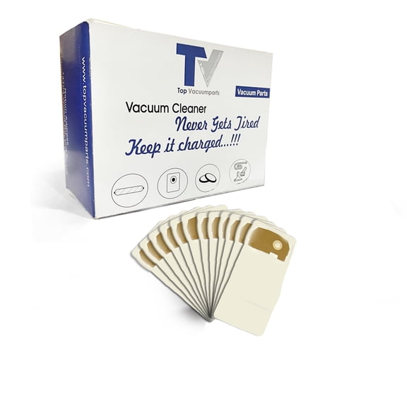 EnviroCare Replacement Micro Filtration Vacuum Cleaner Dust Bags for Eureka Style AA Victory and True HEPA Uprights. 12 Pk, Paper White