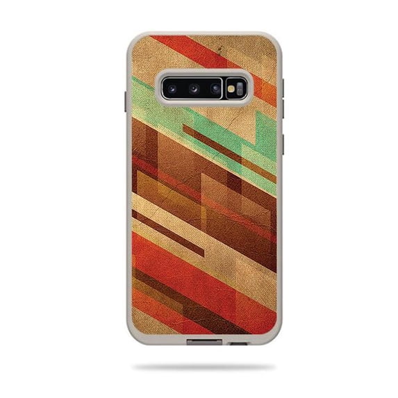 MightySkins LIFSAG10PL-Abstract Wood Skin Decal Wrap for LifeProof Fre Case Samsung Galaxy S10 Plus Sticker - Abstract Wood