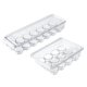 thumbnail image 2 of Caja de almacenamiento de huevos para refrigerador para una frescura conveniente y una bandeja para huevos duradera, 2 of 4