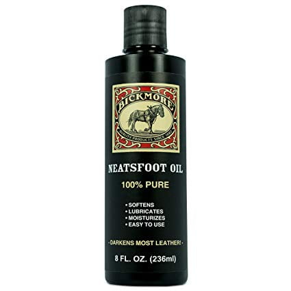Bickmore 100% Pure Neatsfoot Oil 8 oz - Leather Conditioner and Wood Finish - Works Great on Leather Boots, Shoes, Baseball Gloves, Saddles, Harnesses & Other Horse