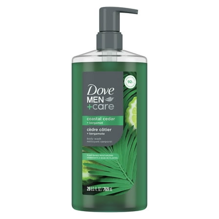 Dove Men Care Moisturizing Body Wash for Men Coastal Cedar Plant-Based Cleanser, 26 fl oz