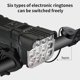 thumbnail image 5 of Linterna frontal LED de alta luminosidad | Luz de bicicleta recargable por USB | 5 modos | Larga duración de batería | Pantalla digital | Bocina | Banco de energía para emergencias | Resistente al, 5 of 9