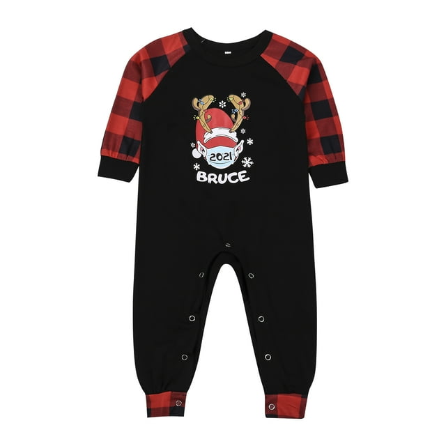 Kmbangi Ensembles de Pyjamas Assortis pour la Famille, Chandail à Manches Longues + Pantalon