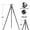 Black, variant on SharpOptics 26-60“ Hunting Tripod Rest Clamping Tripod Rest with Sturdy Aluminum Frame, Hands-Free Operation for Outdoors