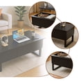 thumbnail image 3 of Strafriture Mesa de Centro para Sala con Elevación con cajones de Almacenamiento, 102x45x46cm Ideal como Mesa para Cafe o Mesa Auxiliar, Negra, 3 of 12