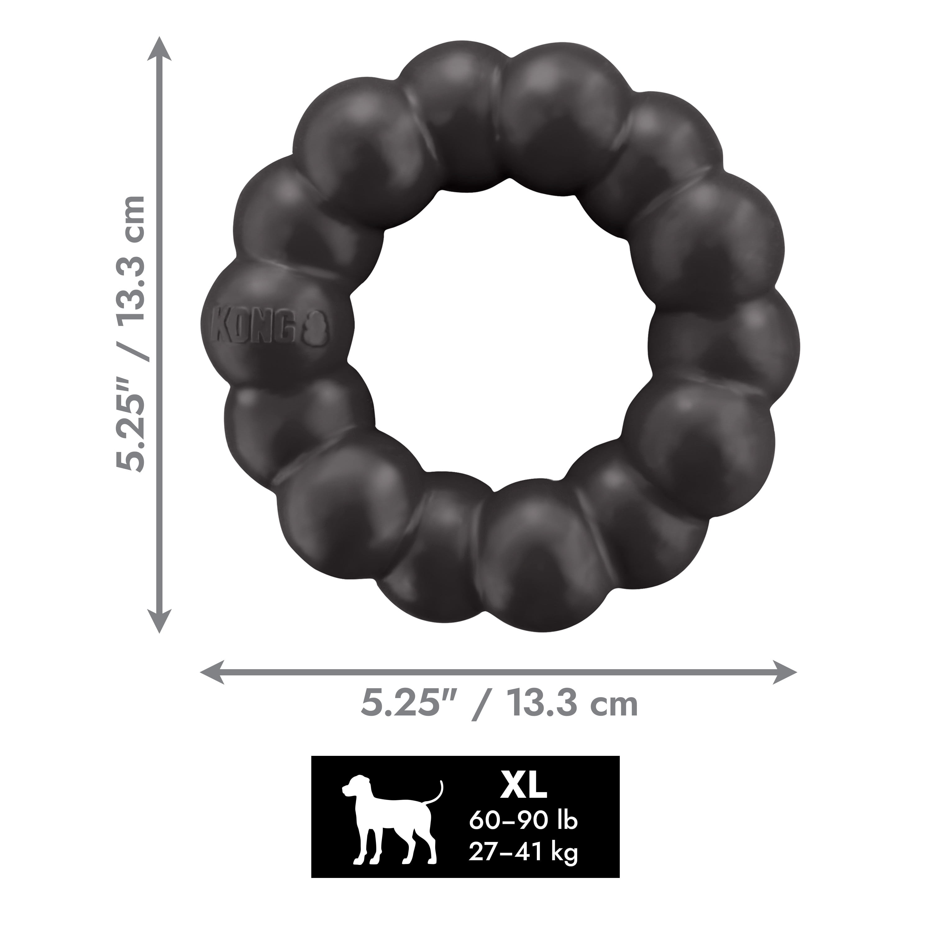 KONG® Extreme Ring Durable Dog Toy, Extra Large, for Dogs Between 60-95 lbs