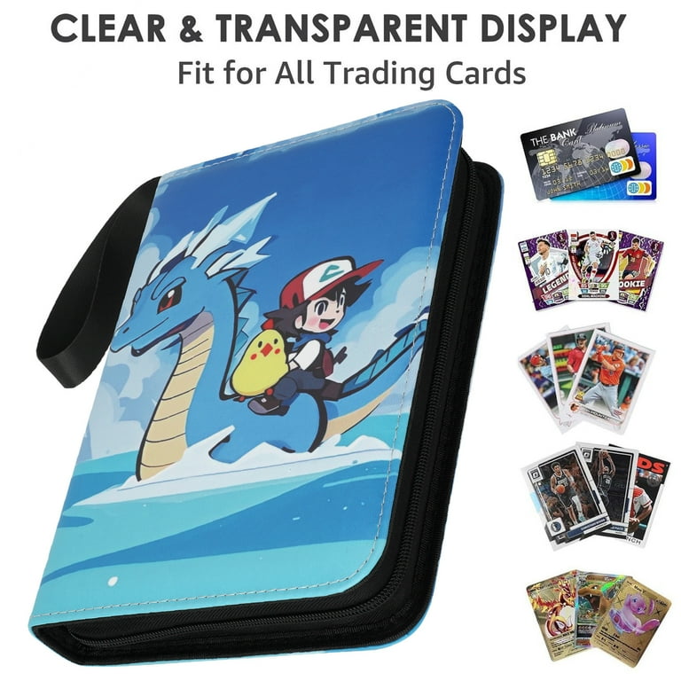 4 pocket trading card sleeves MoKo Card Binder for Pokemon Cards Binder 4-Pocket, 400 Pockets Tradin –  Mokodirect main image 0