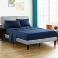 thumbnail image 1 of JML King Sheet Set - Soft Brushed Microfiber Wrinkle, Fade, Stain Resistant - 4 Piece,Navy, 1 of 5