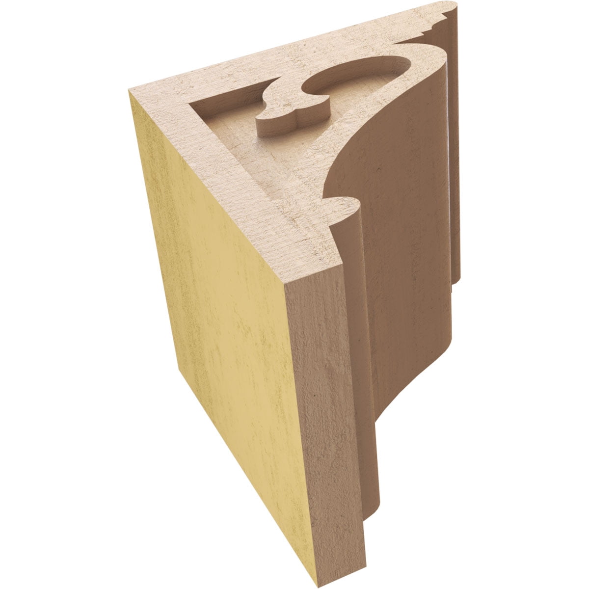 9"W x 9"D x 9"H Wide Mayflower Rough Cedar Woodgrain TimberThane Corbel, Primed Tan