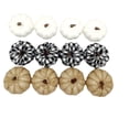 thumbnail image 4 of Billuyoard 12 unids/set Halloween otoño calabaza decoración tela calabazas artificiales Festival hogar vacaciones ornamento diseño Props Kits de decoración para fiestas Blanco negro Billuyoard HA066830-01, 4 of 6