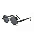 thumbnail image 3 of Steampunk glasses new fashion round sunglasses retro glasses trendy sunglasses for men and women/#9, 3 of 4