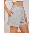 thumbnail image 6 of Abcnature Plus Size Shorts, Womens Athletic Shorts, Women Casual Summer Elastic Waist Sports Loose Solid Short, Comfy Beach Shorts, Yoga Pants, Cycling Sport Shorts Gray XL, 6 of 6