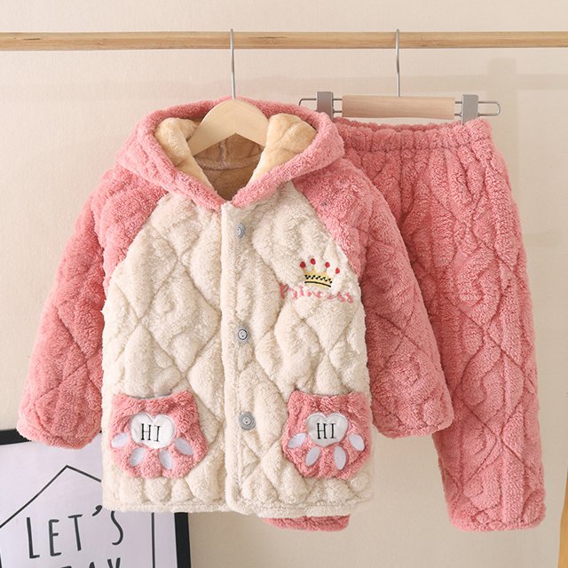 Fgnfyis Kids 2pc Soft Fleece Pajama Set Boys Outfits Pink 14