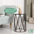 thumbnail image 4 of Y&M Set of 3 Heavy-Duty Round End Table, Side Table, Coffee Table for Indoor Multifunctional Use, Outdoor Garden Stool Plant Stand-Retro Black with Bronze, 4 of 8