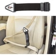 thumbnail image 3 of Correa de cinturón de seguridad negra para coche con hebilla protectora, hebilla ajustable, compatible con adaptador de cinturón de seguridad., 3 of 5