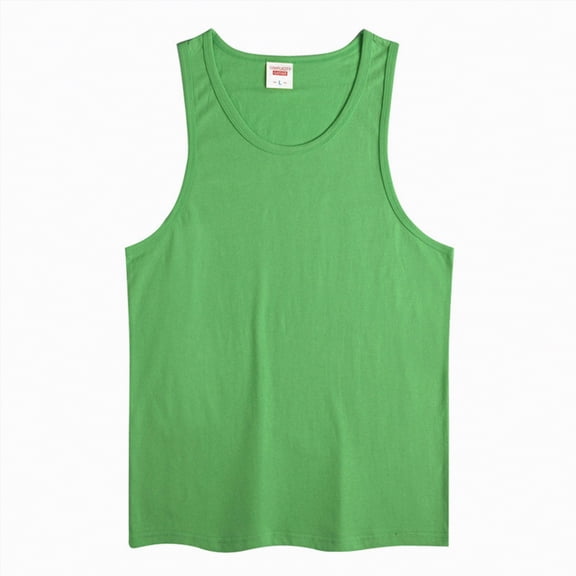 NIEWTR Boys Tank Tops Kids Plain Sleeveless Athletic Slimming T Shirts Basic Tops Undershirts Crewneck Tanks Breathable Vests 5-14 Years Boy(A-Green,12-18 Months)