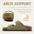 thumbnail image 2 of Mens Sandals, Arch Support Slides with Adjustable Buckle Straps Memory Foam Insole & Cork Footbed Slides for Men Footwear - Non-Slip Summer Sandals for Men & Lightweight Mens Slides, 2 of 5