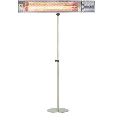 Hanover 1500W 16.5'' Portable Electric Infrared Halogen Heat Lamp with Mounting Bracket and Stand | Powerful Heating for Outdoor Areas up to 52 Sq. Ft. | Ideal for Porch, Garage, Workshop, Patio