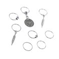 thumbnail image 1 of 8 piezas de joyería para el cabello Zulema Clip de rastas de trenza de pelo, 1 of 7