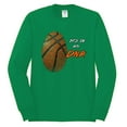 thumbnail image 2 of Wild Bobby, Basketball Fingerprint It's In My DNA, Sports, Men Long Sleeve Shirt, Kelly, Large, 2 of 5