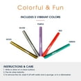 thumbnail image 5 of Cheer Collection Pack of 5 Metallic Colors Wine Glass Markers, 5 of 5