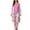 Rose, variant on Women Floral 3 Piece Pajama Sets Long Robe Cami Top & Pants Soft Lounge Sleepwear PJs Sets S Rose