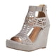 thumbnail image 2 of Nuevas sandalias de cuña Zapatos de mujer ahuecados con boca de pez de fondo grueso para mujer Wmkox8yii sa3584, 2 of 6